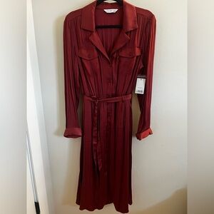 Nine West Chic Long Sleeve Rust color Dress